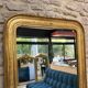 Antique mirror 86.5/69cm Louis-Philippe gilded with gold leaf, engraved decoration.
