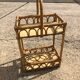 Porte bouteille en rotin vintage