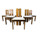 Set of 6 brutalist dining chairs, 1960s