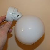 Art Deco bathroom light in opaline and porcelain