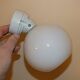 Art Deco bathroom light in opaline and porcelain