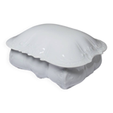 Vintage Limoges porcelain bonbonnière in white with rococo decoration.