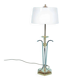 Vintage brass table lamp in Hollywood Regency style from the 50s/60s.