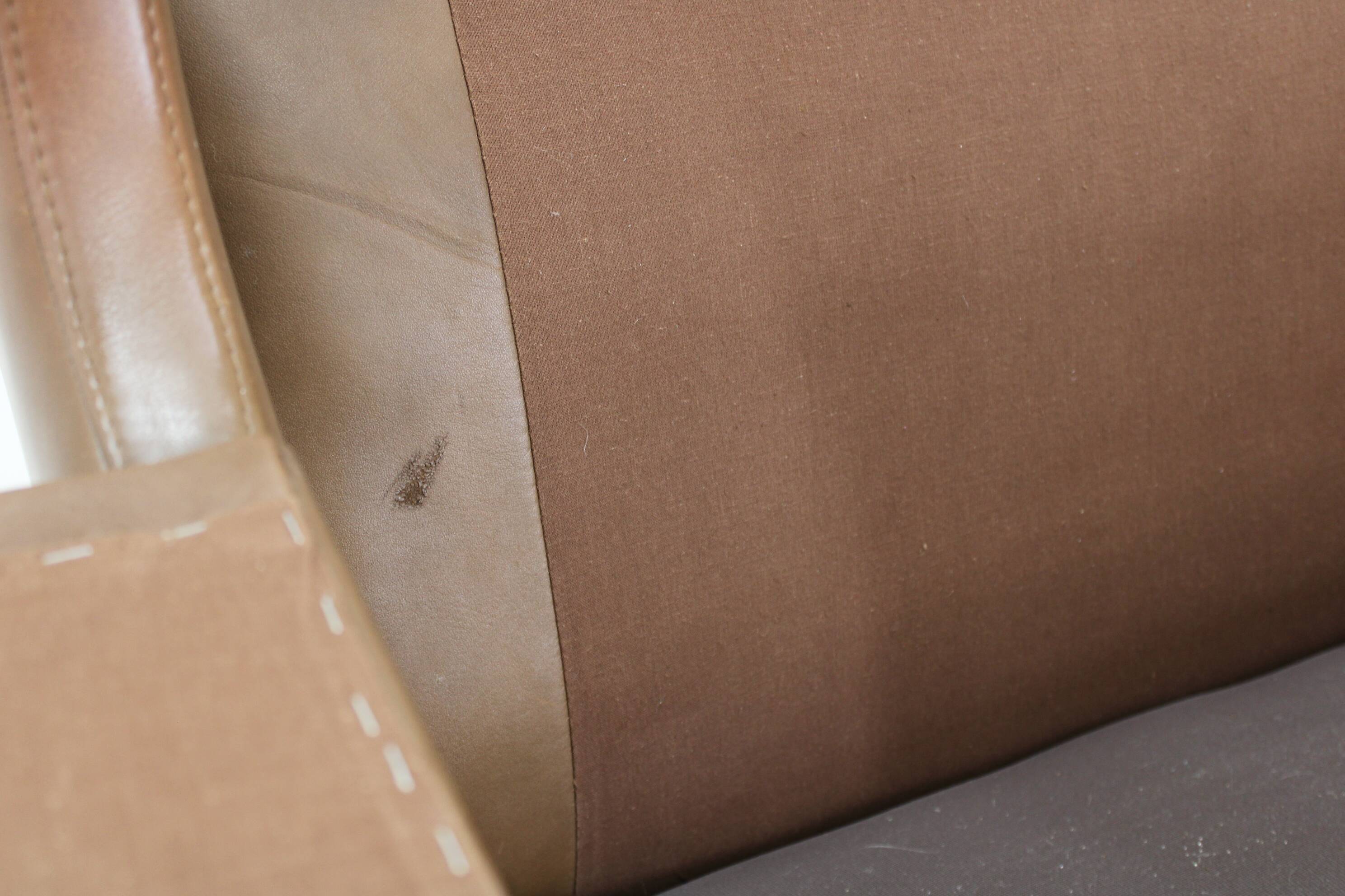 1970s Pair of Brown Leather Armchairs, Denmark