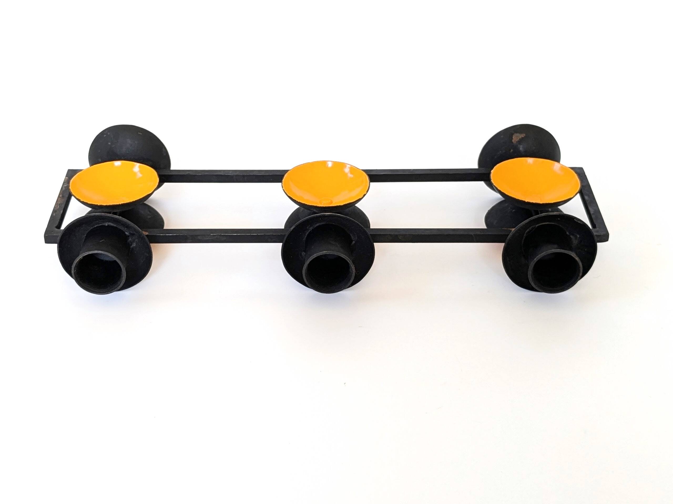 Danish Cast Iron Candelabra | Midcentury Pop Art