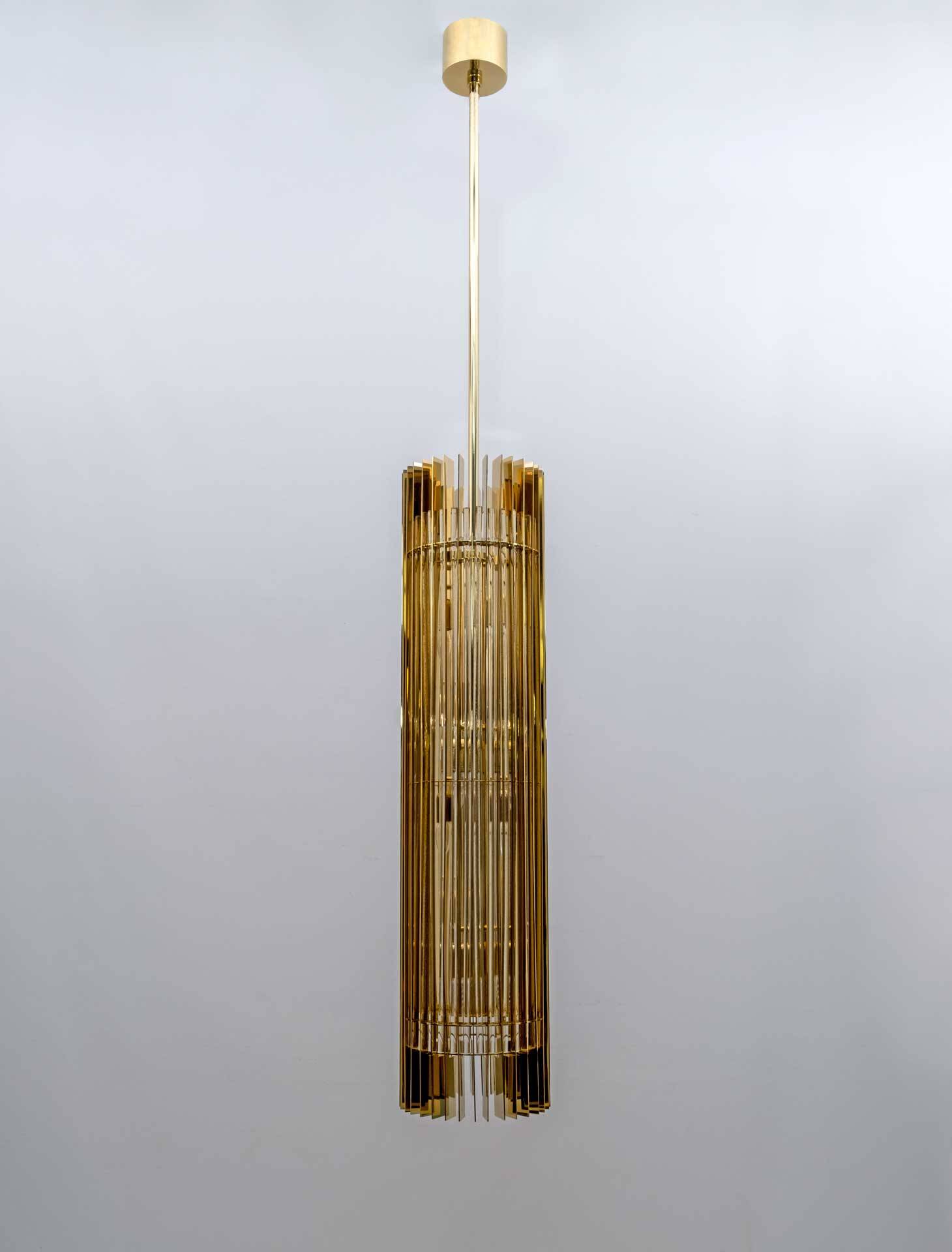 Romani Saccati for Gucci Brass Crystal Murano Pendant by Studio Design