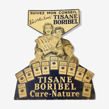 Ancienne pub carton Tisane Boribel