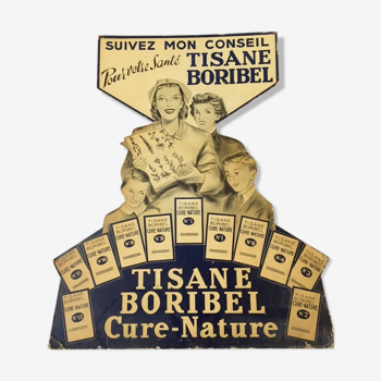 Old Cardboard Advertising "Tisane Boribel"