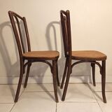 Set of 4 chairs bistrot 1900 by J and J Kohn model 462