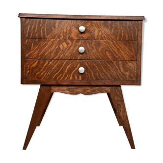 Commode  en chêne pieds compas 1950 1960