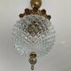 Vintage Pineapple pendant light in molded glass and gold metal