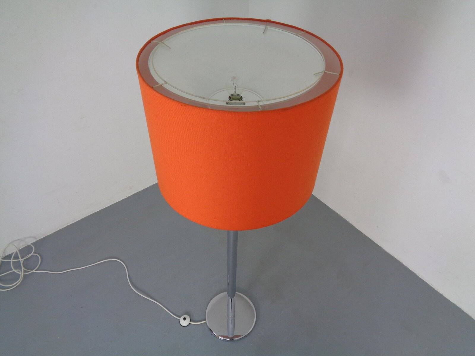 Large chrome-plated floor lamp from Staff, 1960s