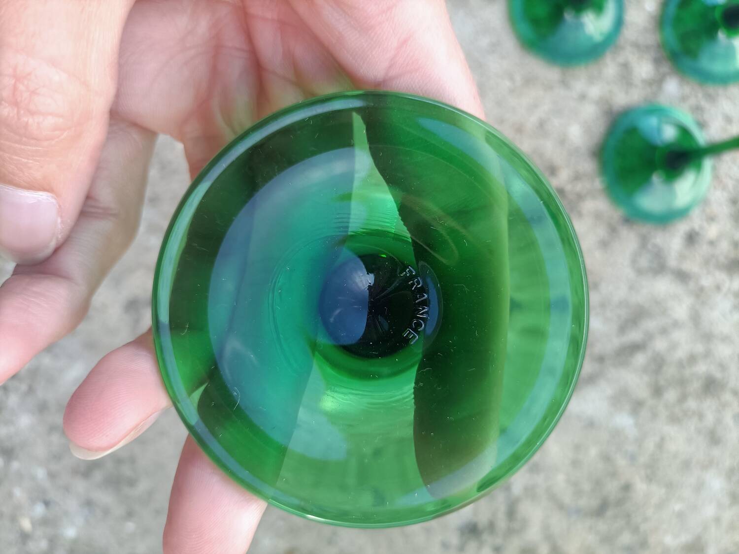 Retro Alsatian glasses x4