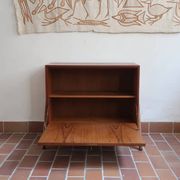 Vintage Scandinavian drop-leaf table in teak wood.