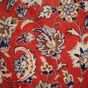 Tapis persan vintage tissé à la main en laine rouge kashan tapis de salon - 209x242cm