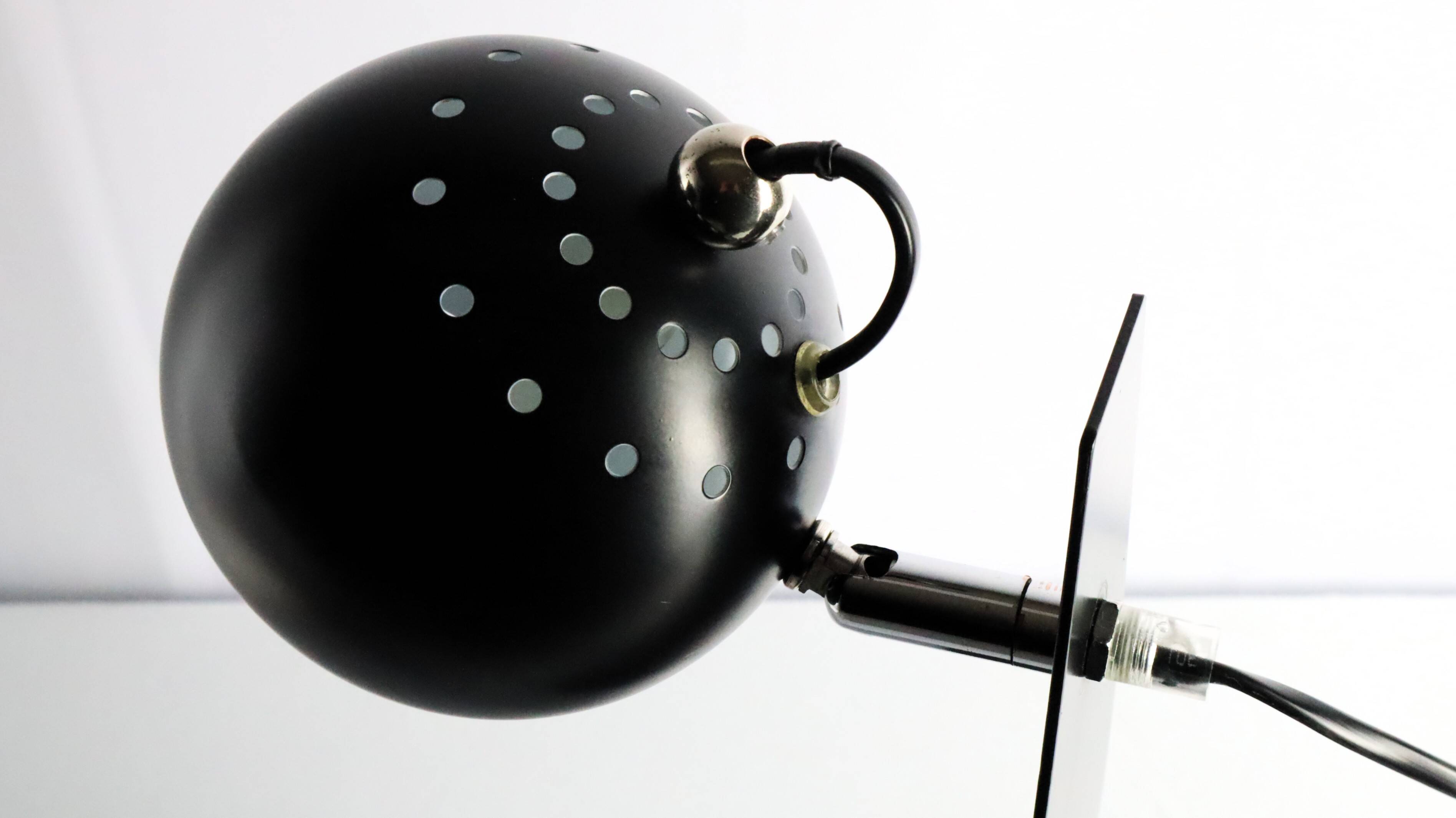 Brilliant black metal house lamp 1990