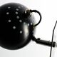 Brilliant black metal house lamp 1990