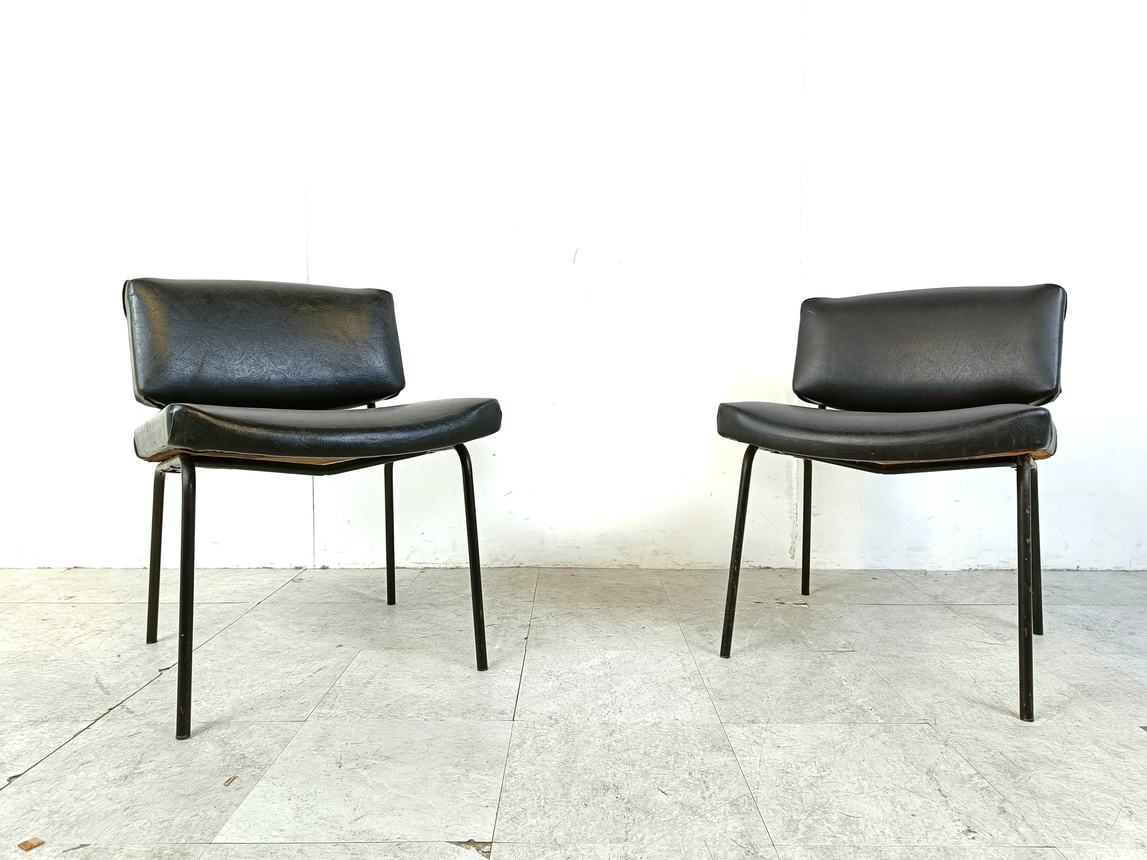 Vintage Conseil Chairs by Pierre Guariche 1950's, France