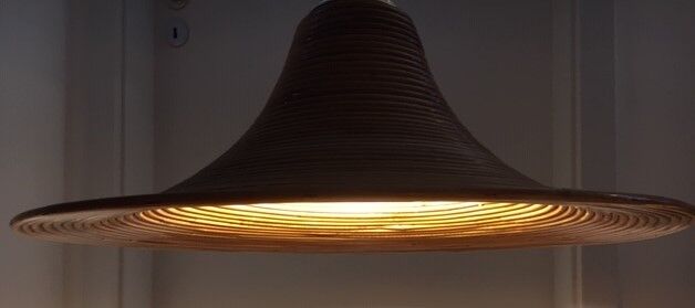 Vintage 58 cm bamboo chandelier