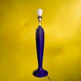 Large vintage lamp base in cobalt blue ceramic – 1960s