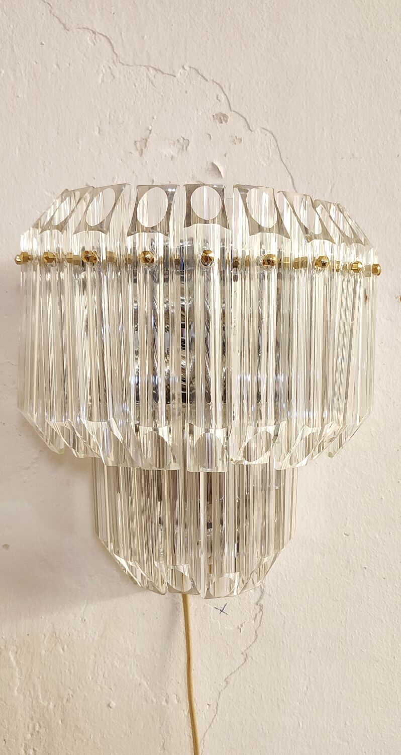 Applique cristal France, années 1950.