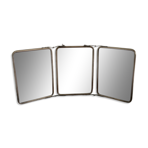 Miroir barbier triptyque