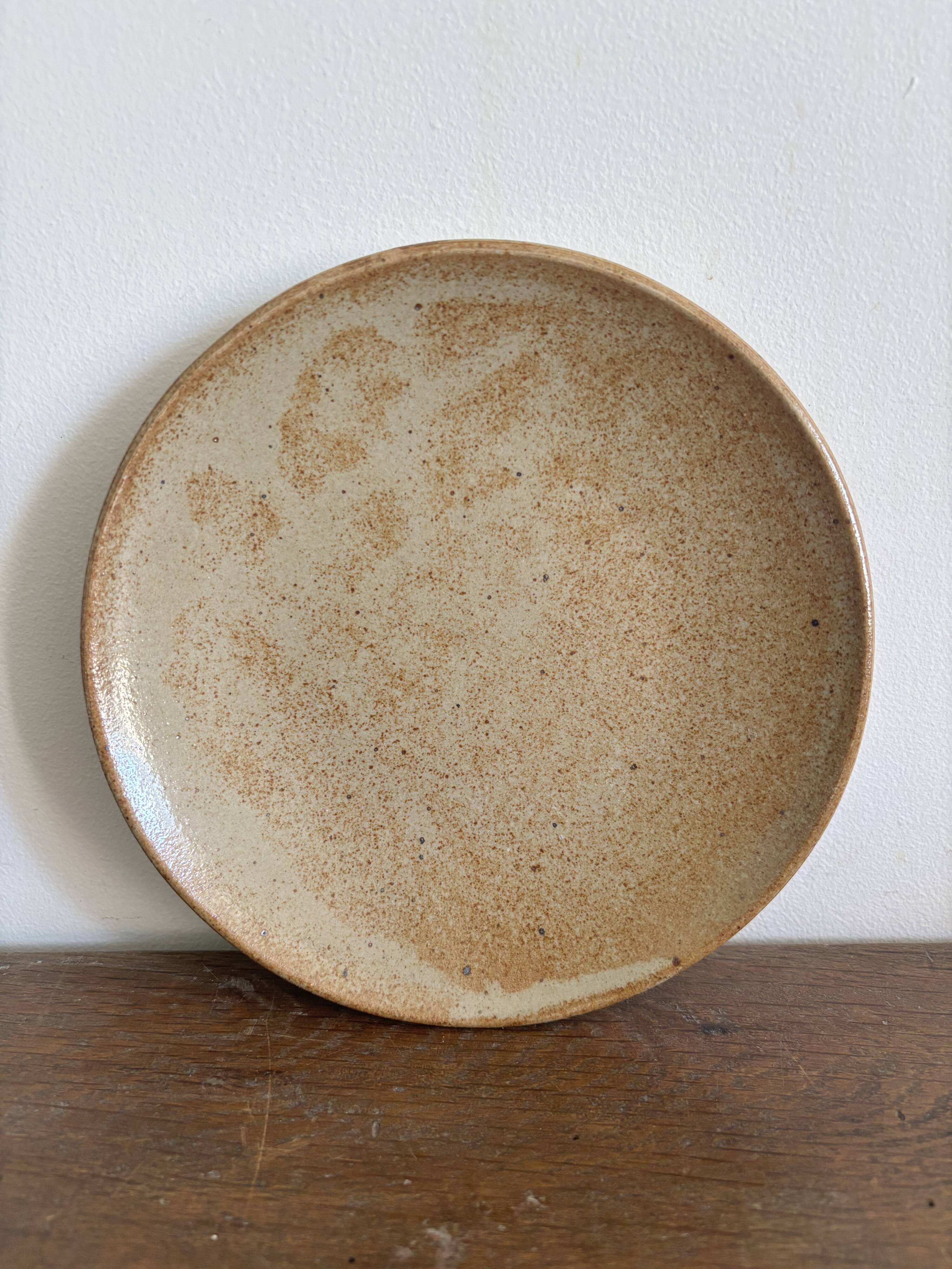 Ensemble de céramiques artisanales française en grès vintage, années 60-70