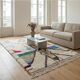 Moroccan Berber rug with colourful patterns.