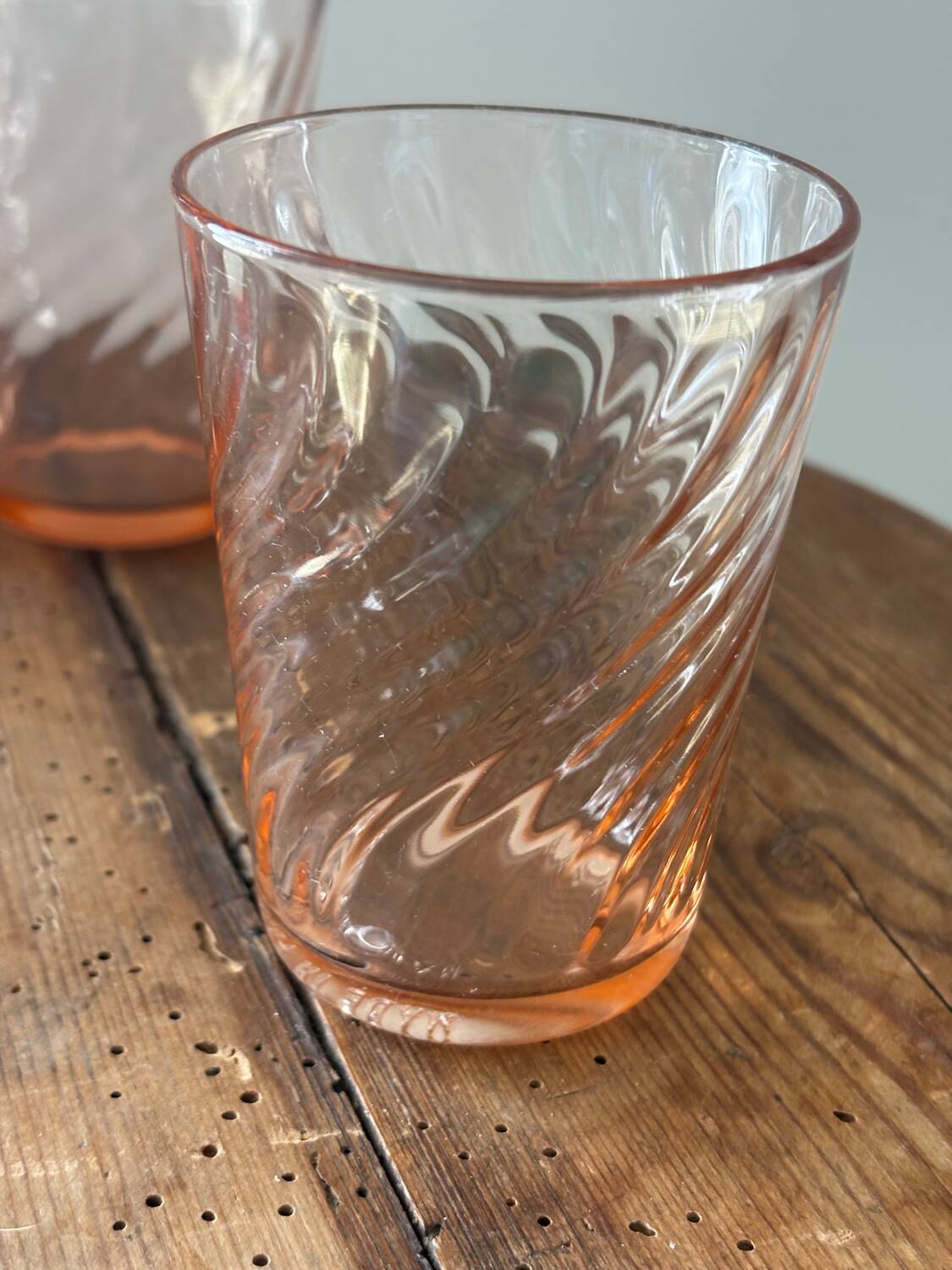 Vintage set of 4 Rosaline water glasses.