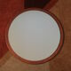 Round vintage Scandinavian mirror in teak - 60s - 47.5x47.5cm