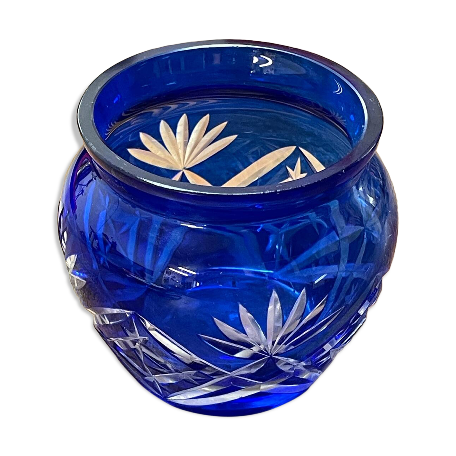 Vase boule cristal Val St Lambert