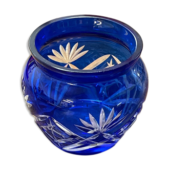 Val St Lambert crystal ball vase
