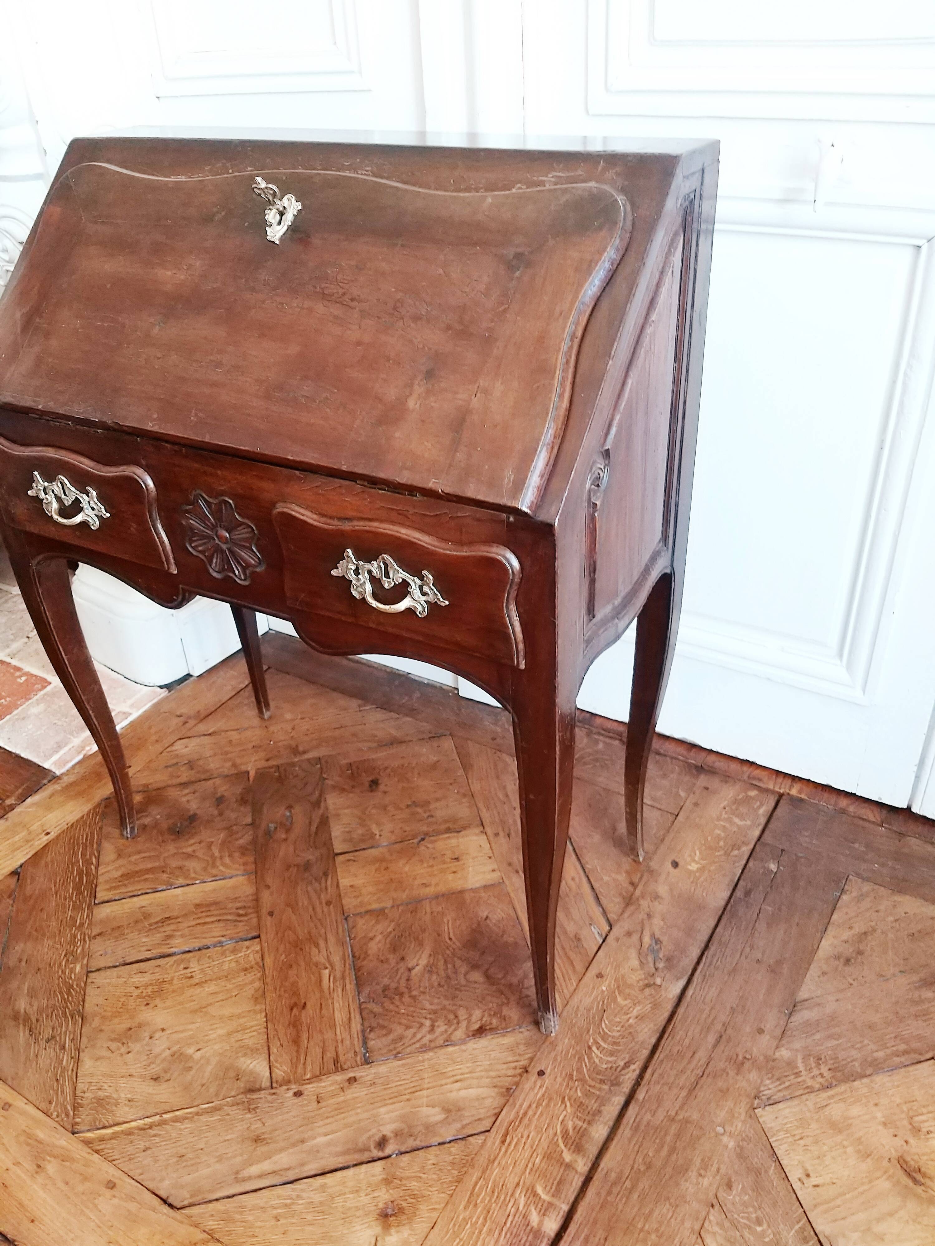 Louis XV style mahogany style writing desk