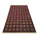 New indian kilim rug handwoven wool flat-woven burgundy area rug- 124x185cm