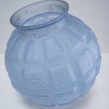 Art Deco ceiling light, blue glass, 1920s