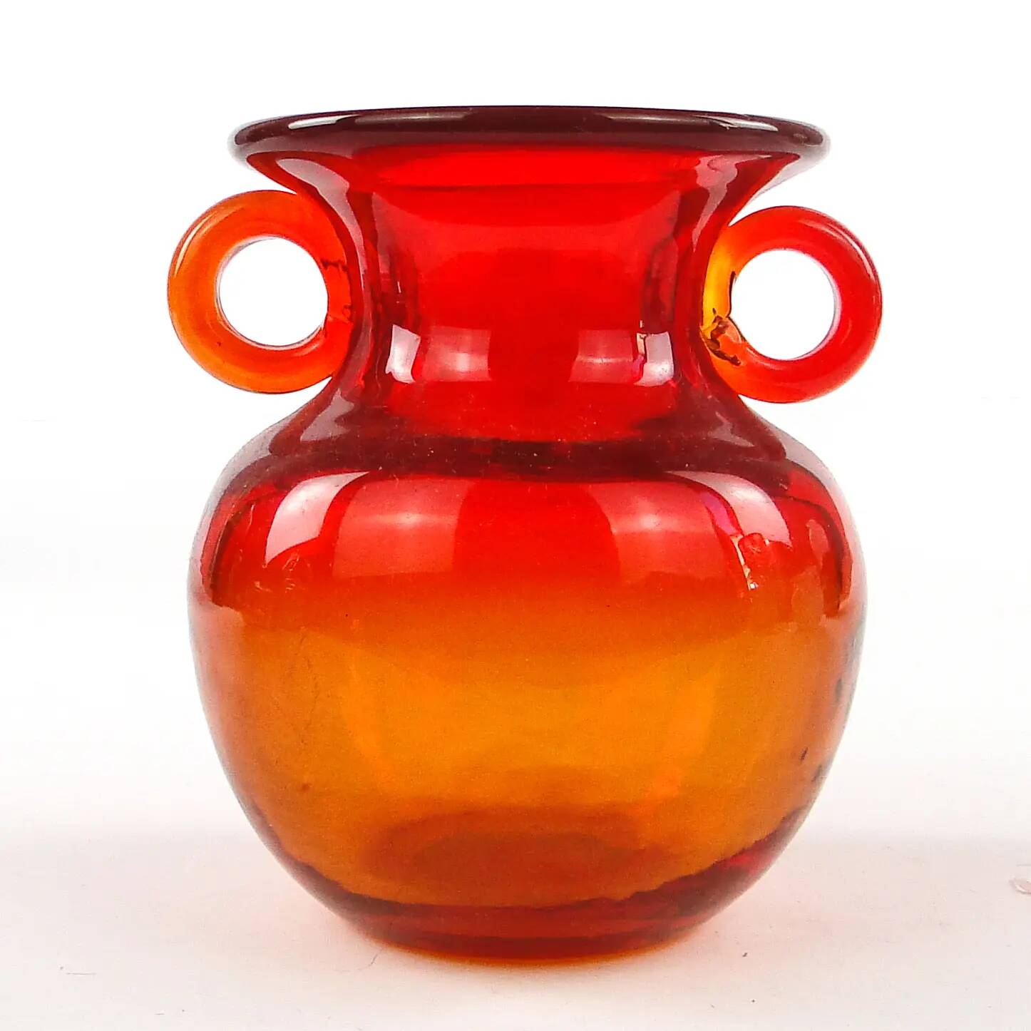 Mid-century modern vase, glass, designed by J. Słuczan-Orkusz, Poland, 1970s
