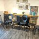 Series of 6 mismatched bistro chairs Baumann and Gizycko