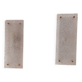 Pair of vintage wall lights, frosted perspex and brass, France 1960.