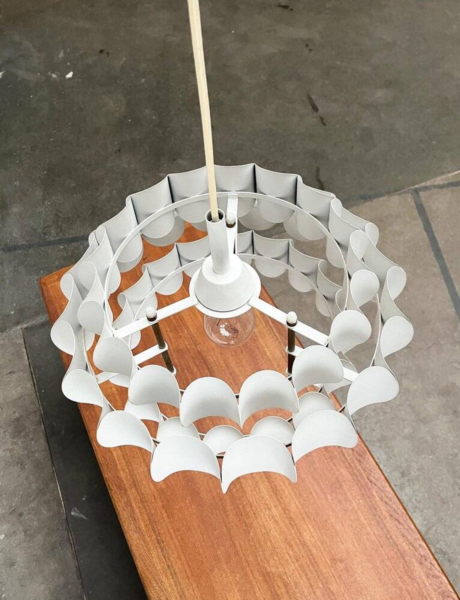 White metal suspension from the mid-century by H. Zender for Temde, 1960s.