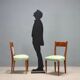 Chaises vintage en hêtre peint, tissu, design, Italie, années 1940-50