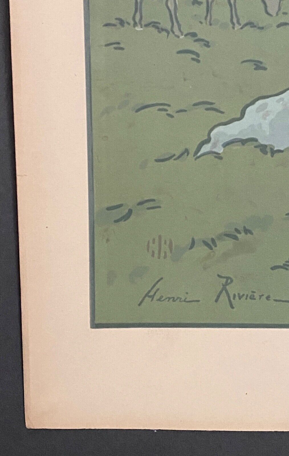 Lithographie par Henri Rivière Le Lever de la Lune