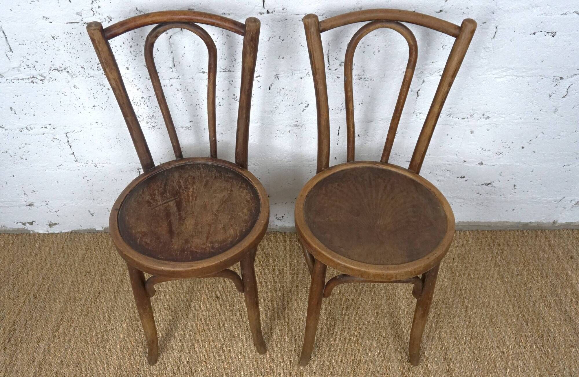 Pair of 1930s bistro chairs Thonet Kohn Fischel bentwood