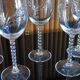 Lot 6 glasses of red wine crystal cut twisted foot Epis Cristal d'Arques