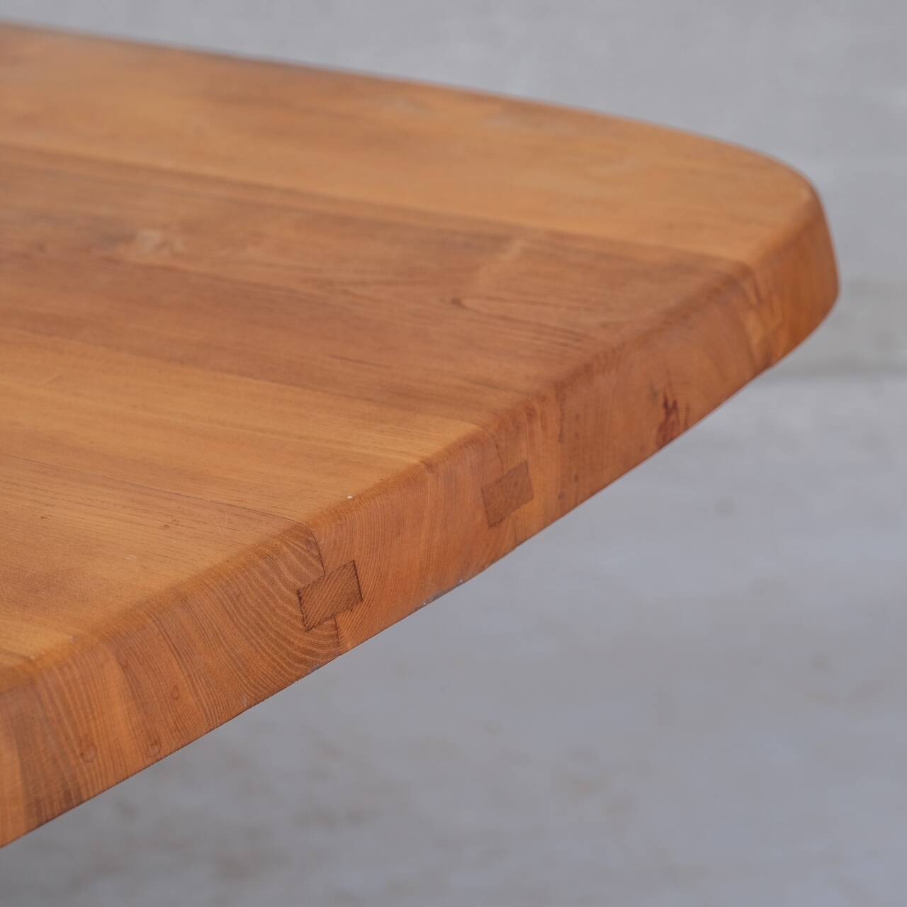 Original Pierre Chapo 'Aban' T35B French Mid-Century Elm Dining Table
