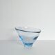 Hand blown Aqua blue glass bowl by Per Lütken for Holmegaard