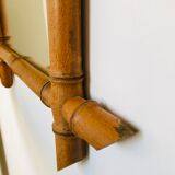 Wall mirror in faux bamboo wood 60x48cm