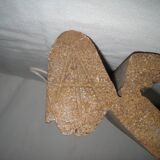 Carved stone lamp base signed from the 70s