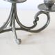 Duo of tin candlesticks, 3 lights, Gothic motifs, vintage