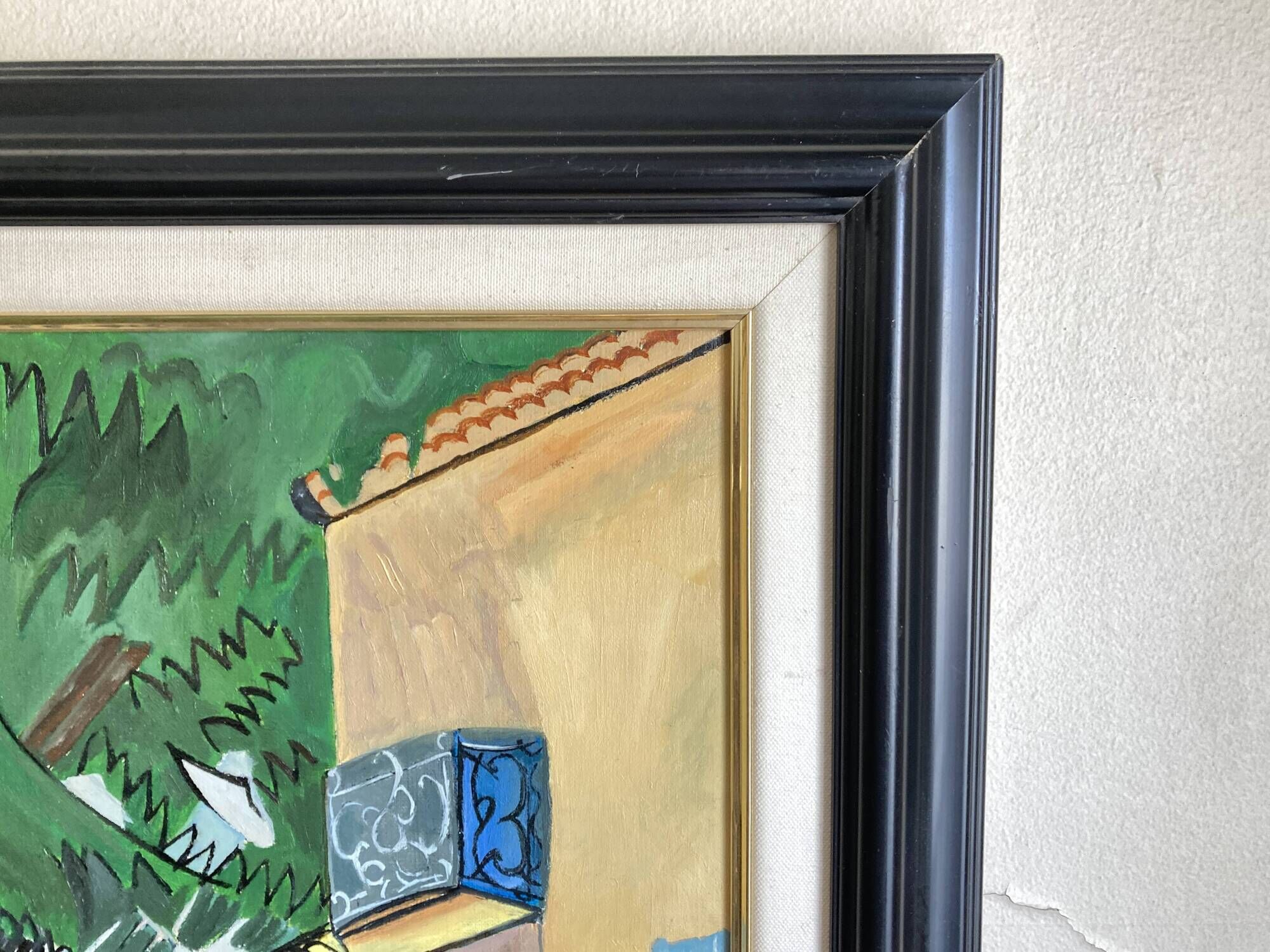 Huile sur toile La fontaine de Vence de Dufy 1921