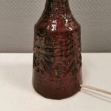 Ceramic table lamp in beautiful glaze, Danish and estimated from the 1970s.